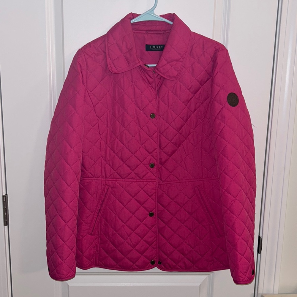 Women’s pink Ralph Lauren lightweight jacket - perfect for spring/ Easter !